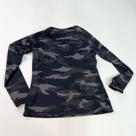Athleta Tops Womens Large Multi-Color Camo Long-Sleeve Crew Neck Active Top - Picture 7 of 8